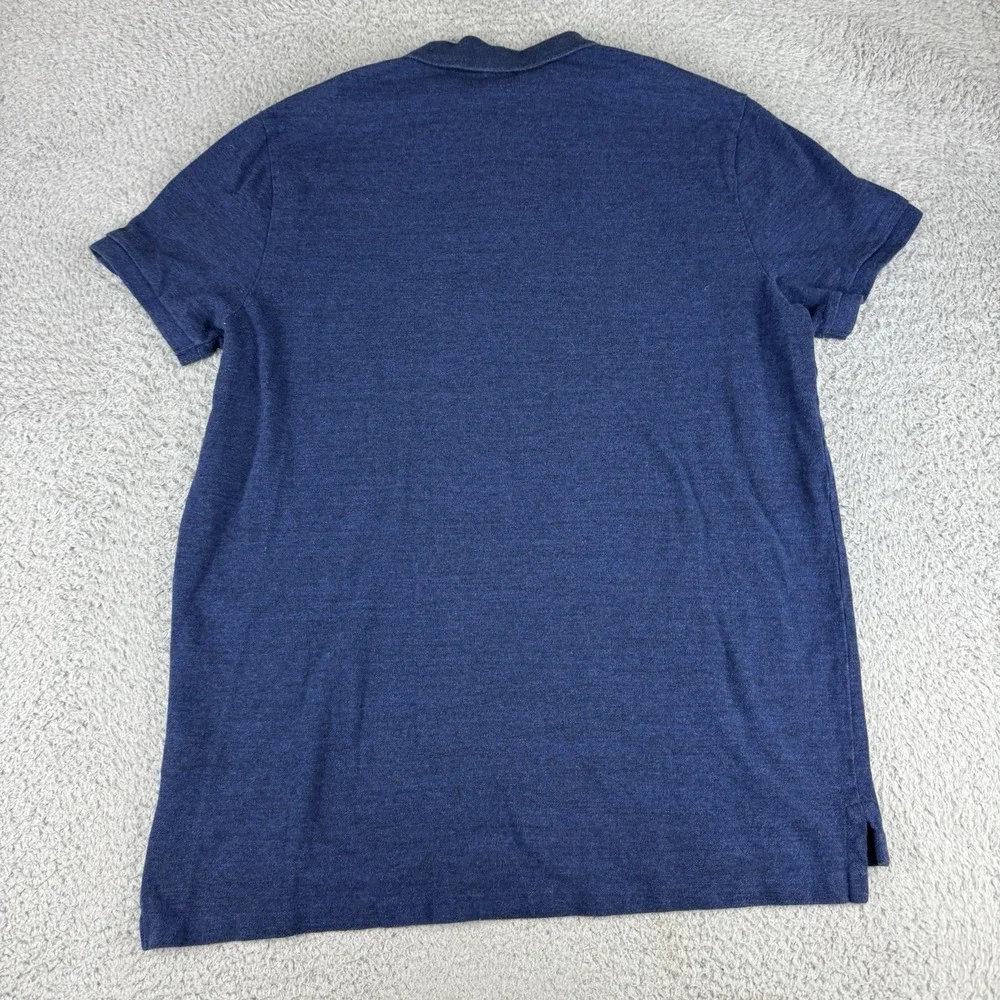 Polo Ralph Lauren Shirt Mens XL Blue Short Sleeve Custom Slim Fit Preppy Heather